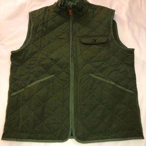 Vineyard Vines Olive Green Quilted Full Zip Vest W/ Pocket Sz MD